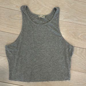 Free People Intimately gray ribbed crop tank top. So soft & comfy! Like new.